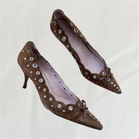 prada eyelet heels|miuccia Prada shoes.